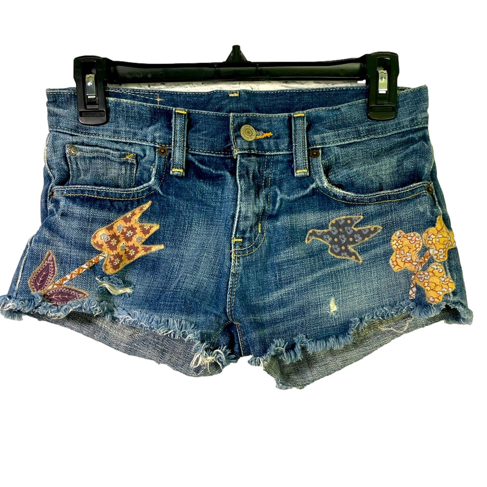 Ralph Lauren Denim & Supply NWOT Boyfriend Cut Distressed Embroidered Shorts 24